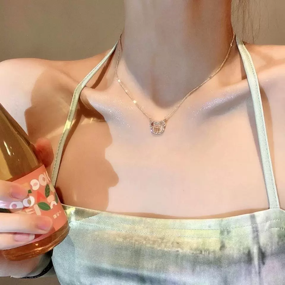 网红气质百搭简约颈链女ins小众设计感时尚吊坠锁骨链批发