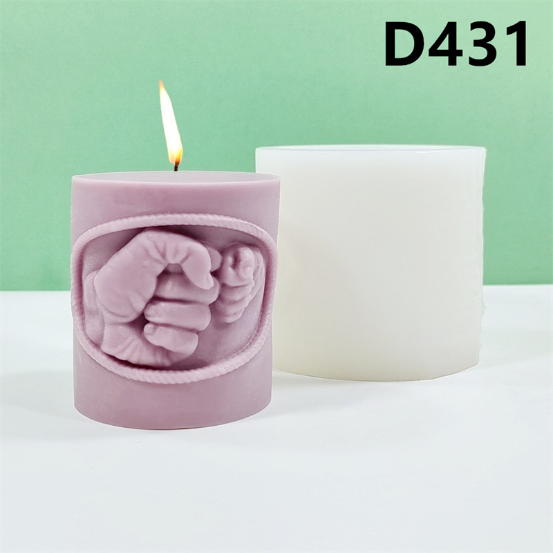 新款大豆蜡香薰蜡烛硅胶模具DIY家庭摆件扩香石装饰品模具D431