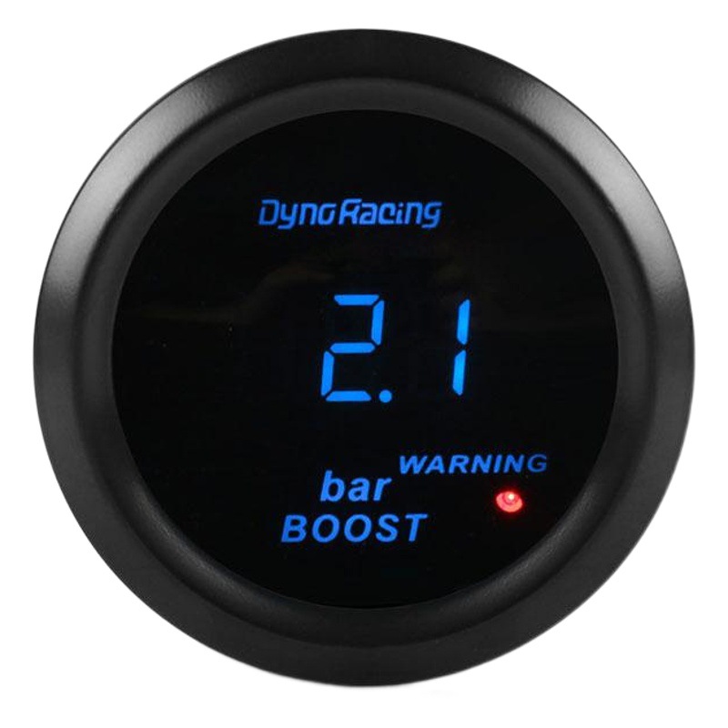 Instrumento de modificación del coche 12v universal azul luz digital medidor de conversión sobrealimentado temperatura del agua aceite hidráulico voltaje de la temperatura 52MM