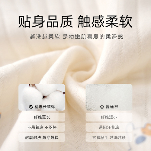 Baby autumn clothes three-layer warm cotton cotton boneless long-sleeved home clothes children's clothing infants baby autumn clothes