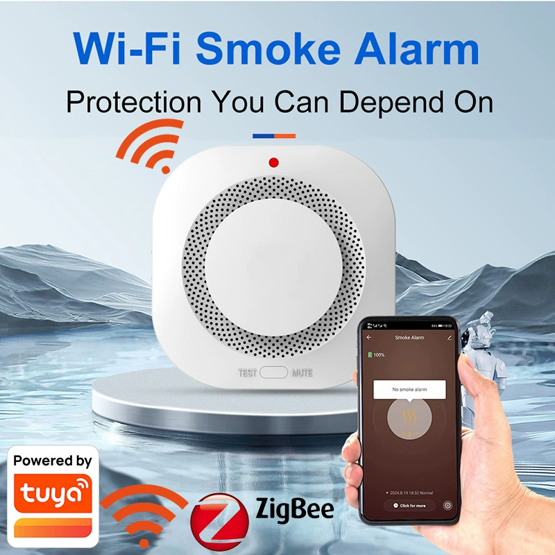 WiFi дымовая сигнализация Пожарный дымовой детектор граффити умный коммерческий пожарный сигнализация домашний датчик дыма