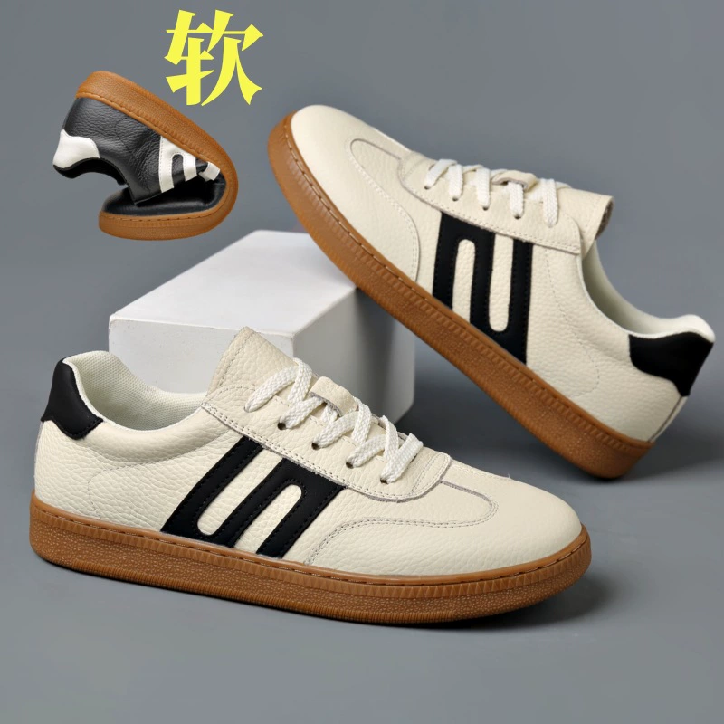 Головной слой кожаных мужских туфель 2025 новая немецкая обувь весна