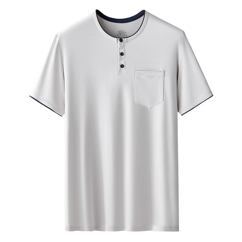 60 unidades de camiseta de manga corta de doble cara modal para primavera y verano para hombre, se puede usar fuera del conjunto de pijamas listo para un sencillo