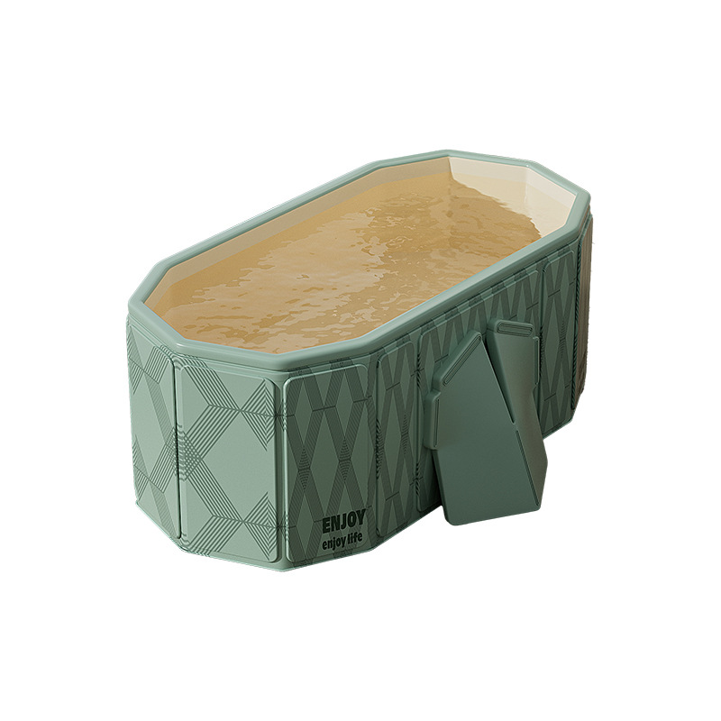 1.2 meters thin green lotus plate folding bathtub - ordinary style