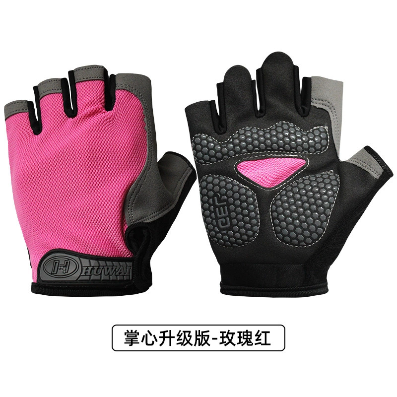 Guantes de fitness de medio dedo para adultos para mujer, deportes finos al aire libre, montañismo, pesca, antideslizante, transpirable, guantes de protección solar para ciclismo