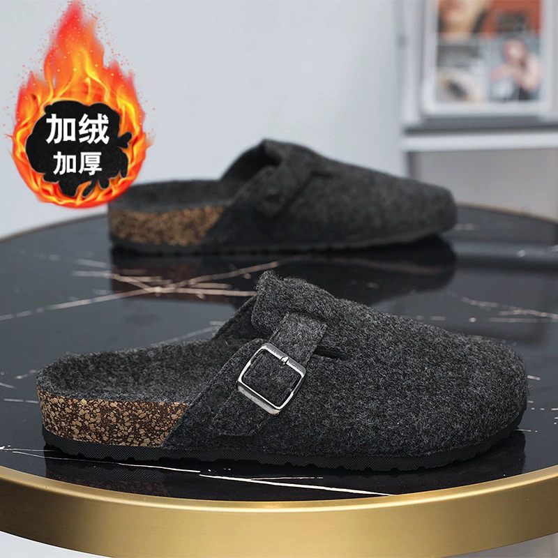Кожаные ботинки на толстой подошве Birkenstock 2024 весна-лето, без шнурков, походная обувь, Birkenstock пробковая подошва, мужская и женская, универсальные