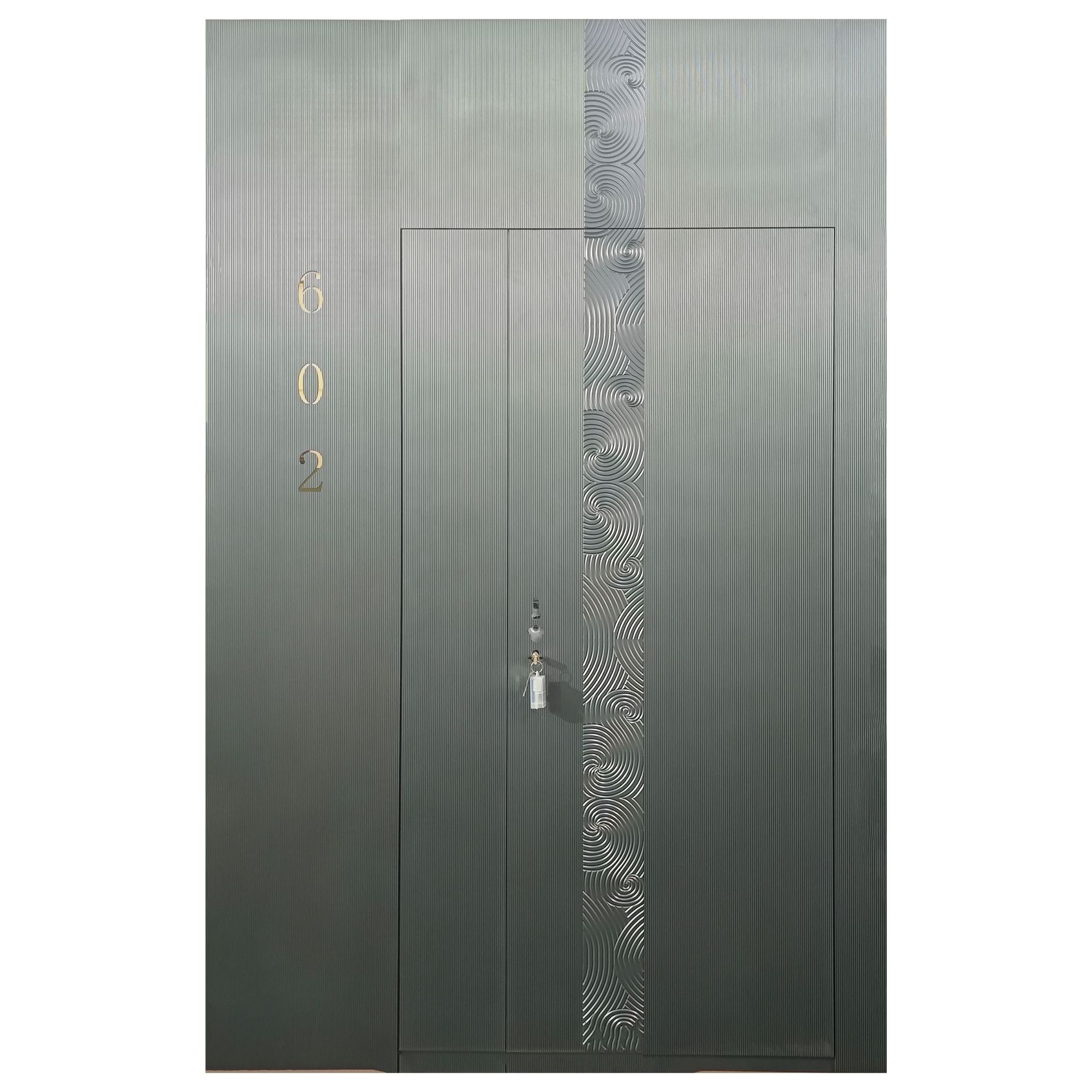 精雕铸铝门意式铝木装甲门颜色可选防盗门别墅大门入户门进户门