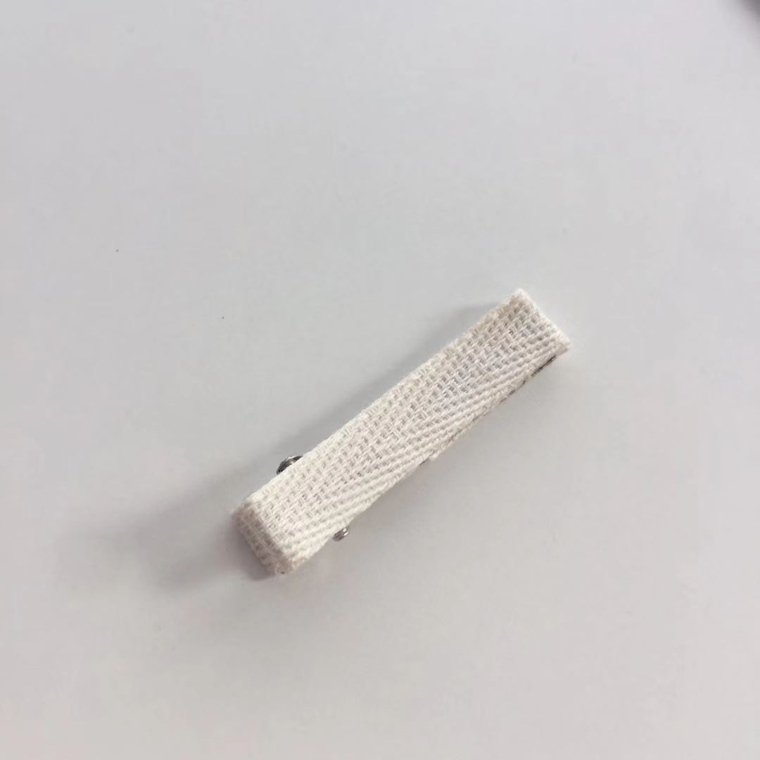 子供のヘアピン工場供給キャンディーカラーのヘリンボーン綿布オールインクルーシブダブルフォークカモノハシクリップ女の子アクセサリー卸売印刷