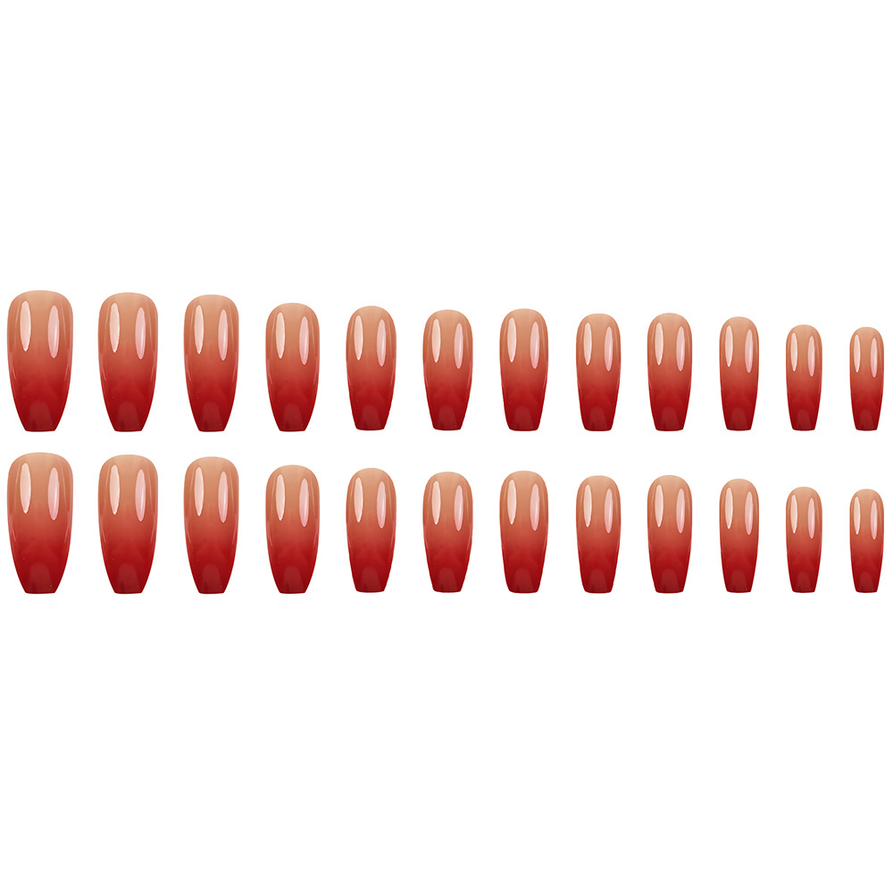 Ventas transfronterizas calientes gradiente naranja polvo manicure de moda suave coral uña delicada simple y elegante gradiente desgaste de uñas image 6