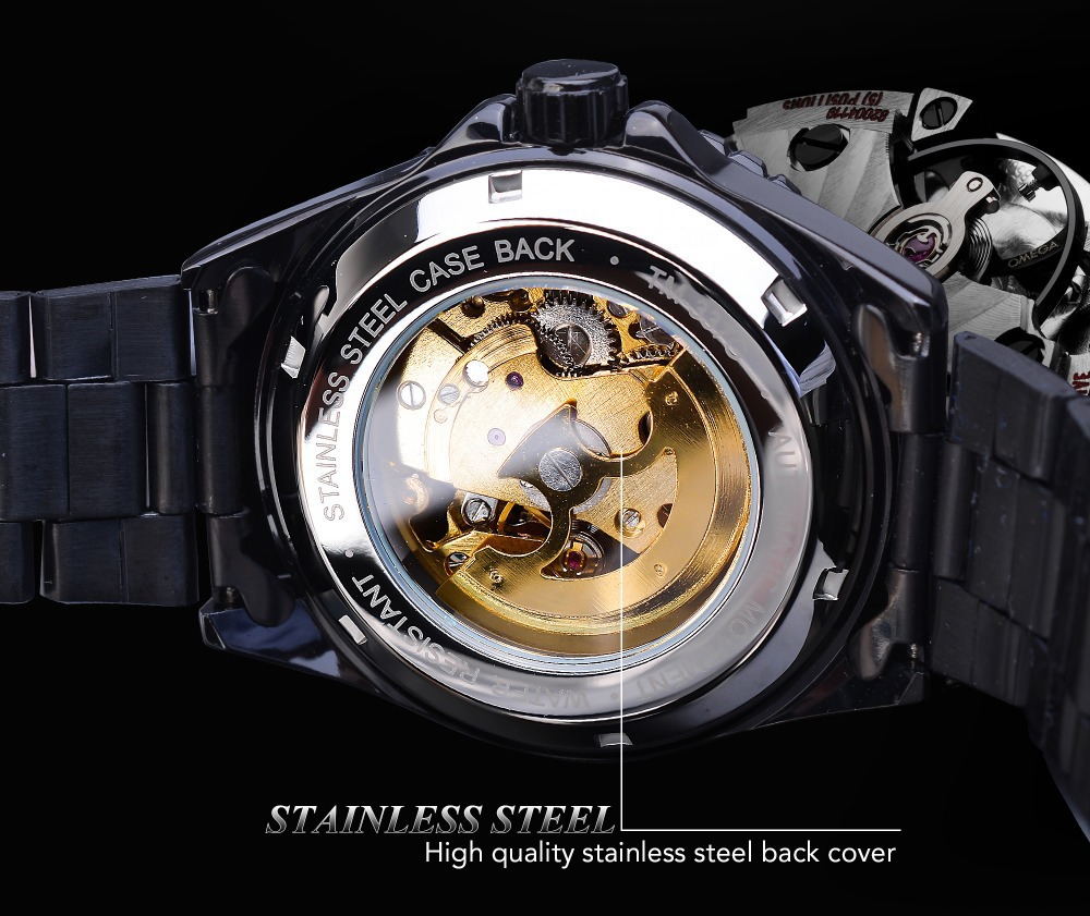 Men's Skeleton Mechanical Watch Automatic Casual Style Luxury_voghion.com