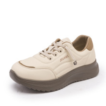 一件代发休闲运动鞋厚底小白鞋女轻便舒适百搭系带春秋女鞋1M6581