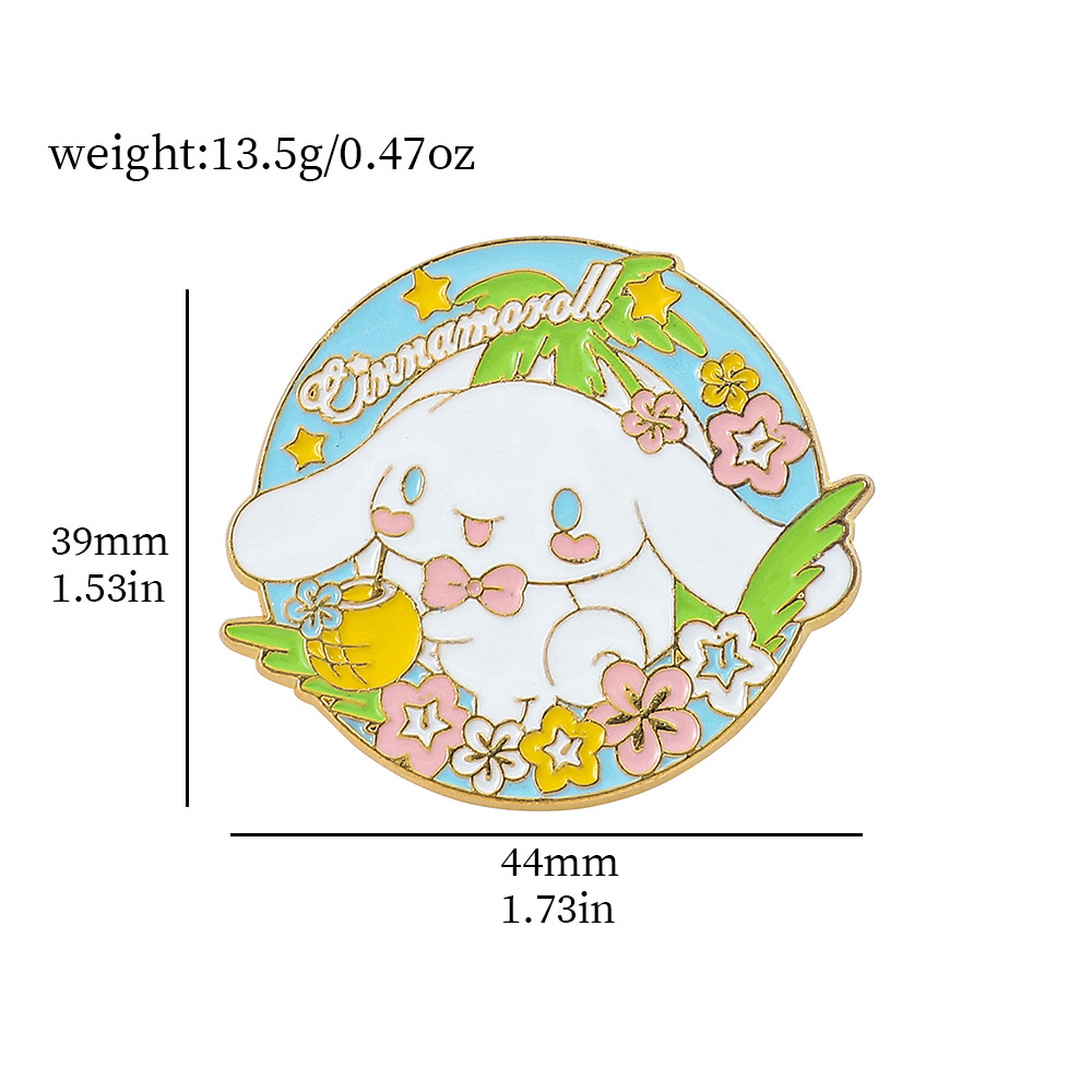 Venta caliente cien Sanrio serie de metal broche de dibujos animados coolomi Yugui perro KT gato todo-fósforo de moda insignia