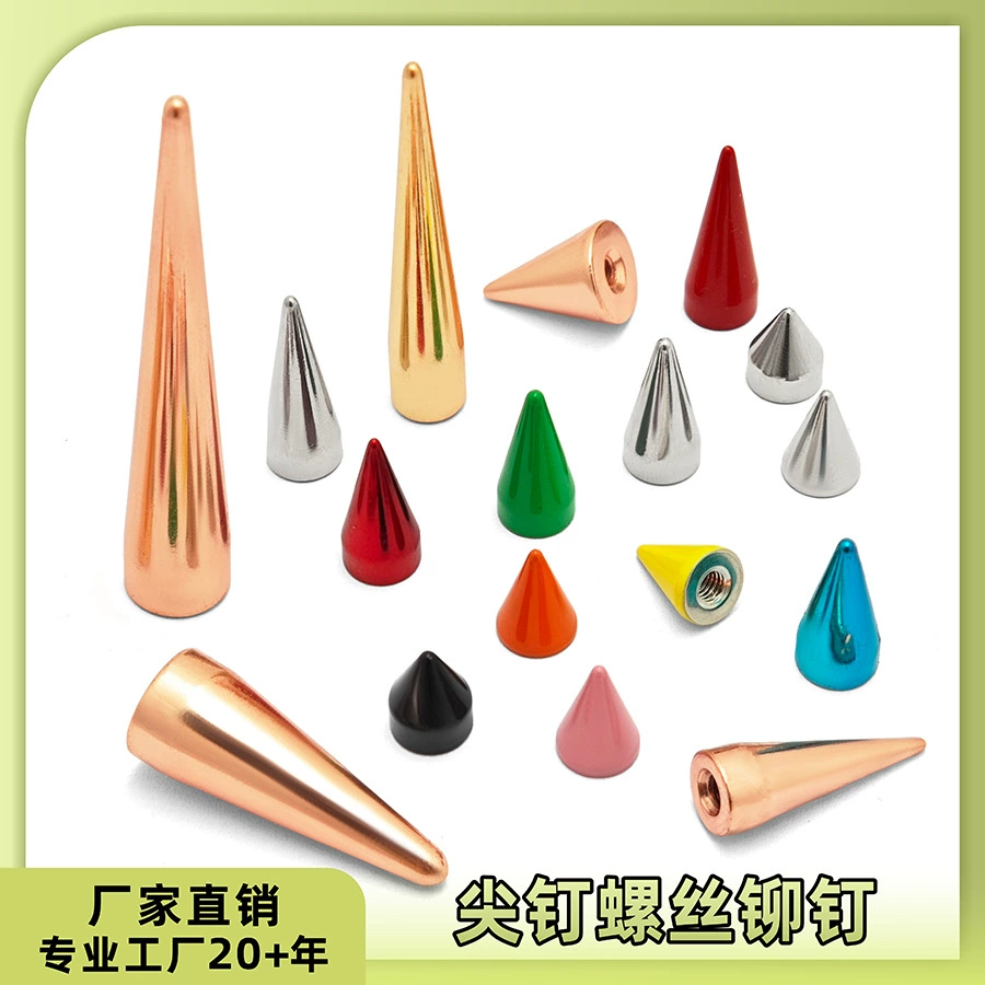 Производители напрямую для заклепок для Ошейников для домашних животных, тонкие и заостренные винтовые сценические погоны, аксессуары, специальные длинные шипы в стиле панк