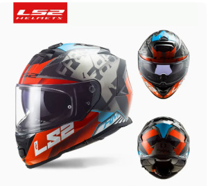 LS2 casco de la motocicleta anti-niebla casco completo hombres y mujeres doble lente motocicleta corriendo casco 3C certificación Four Seasons universal FF800