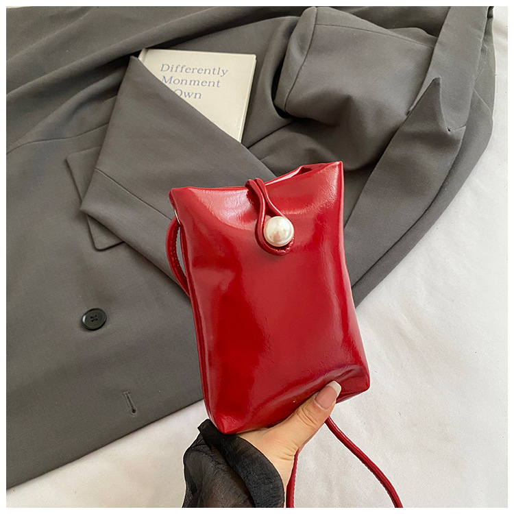 Super nicho mini bolso de teléfono móvil para mujeres 2026 nuevo estilo de verano estilo extranjero color sólido bolso de hombro