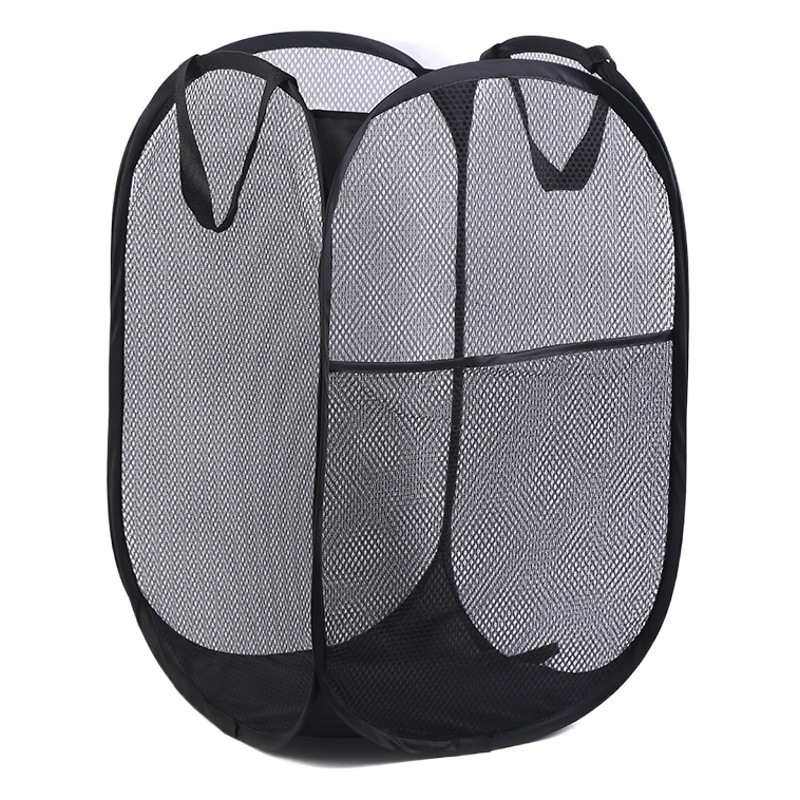 Cesta de lavandería plegable para el hogar cesta de almacenamiento de ropa portátil de malla gran cesta de lavandería para el hogar cesta de almacenamiento de lavandería