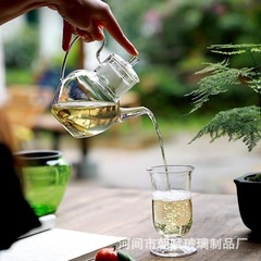 仿宋專用大容量蘋果壺執壺家用透明耐高溫綠茶壺電陶爐煮茶燒水壺