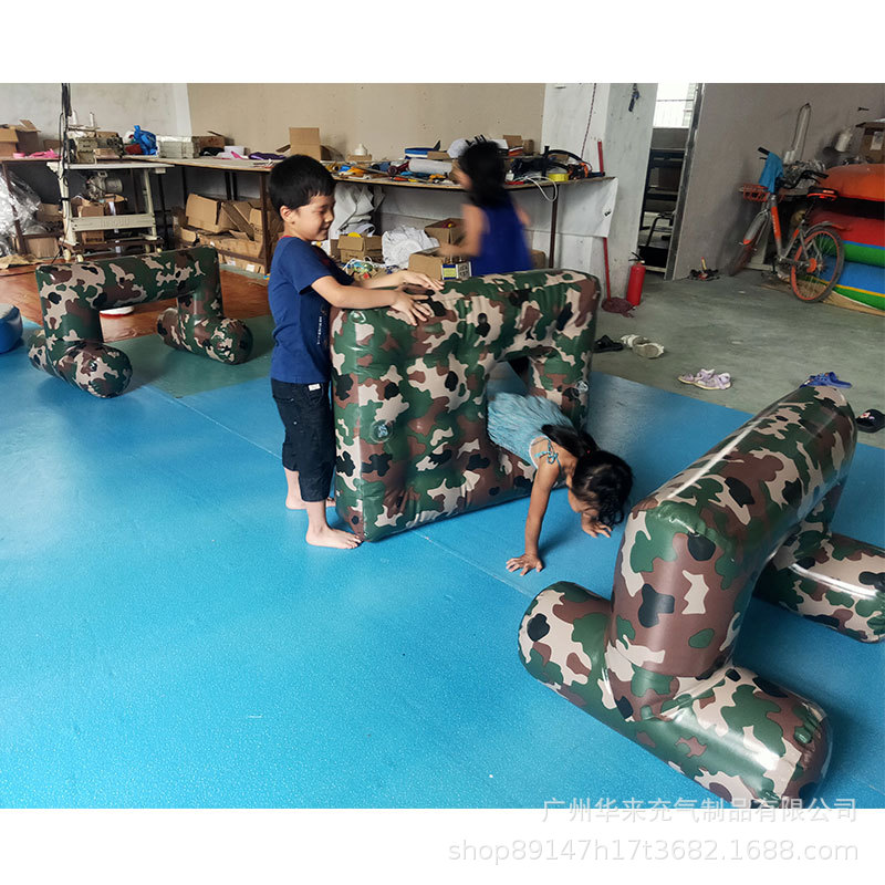 cs充气迷彩墙野战掩体墙跨栏幼儿园体智能游戏场地堡垒墙壁障碍物