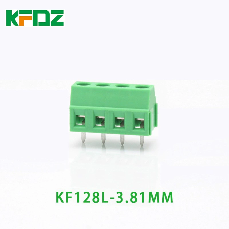 Монтаж клеммы на печатную плату KF128/124 с прямыми штырьками, медным кольцом, 3,81 мм, с защитой от винтов