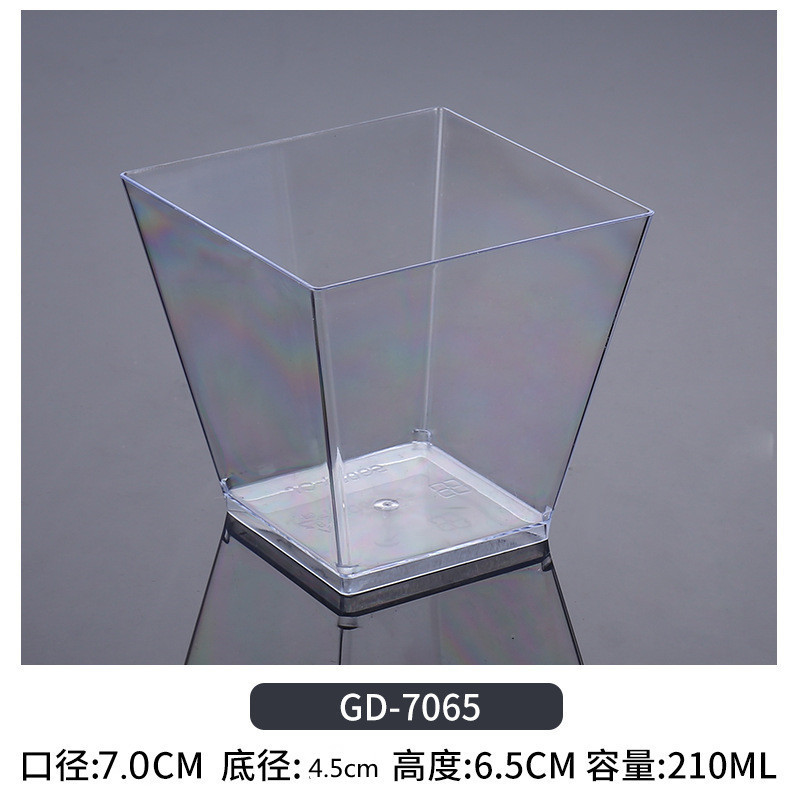 Vasos desechables transparentes para postres con tapa y cuchara, para gelatina y mousse