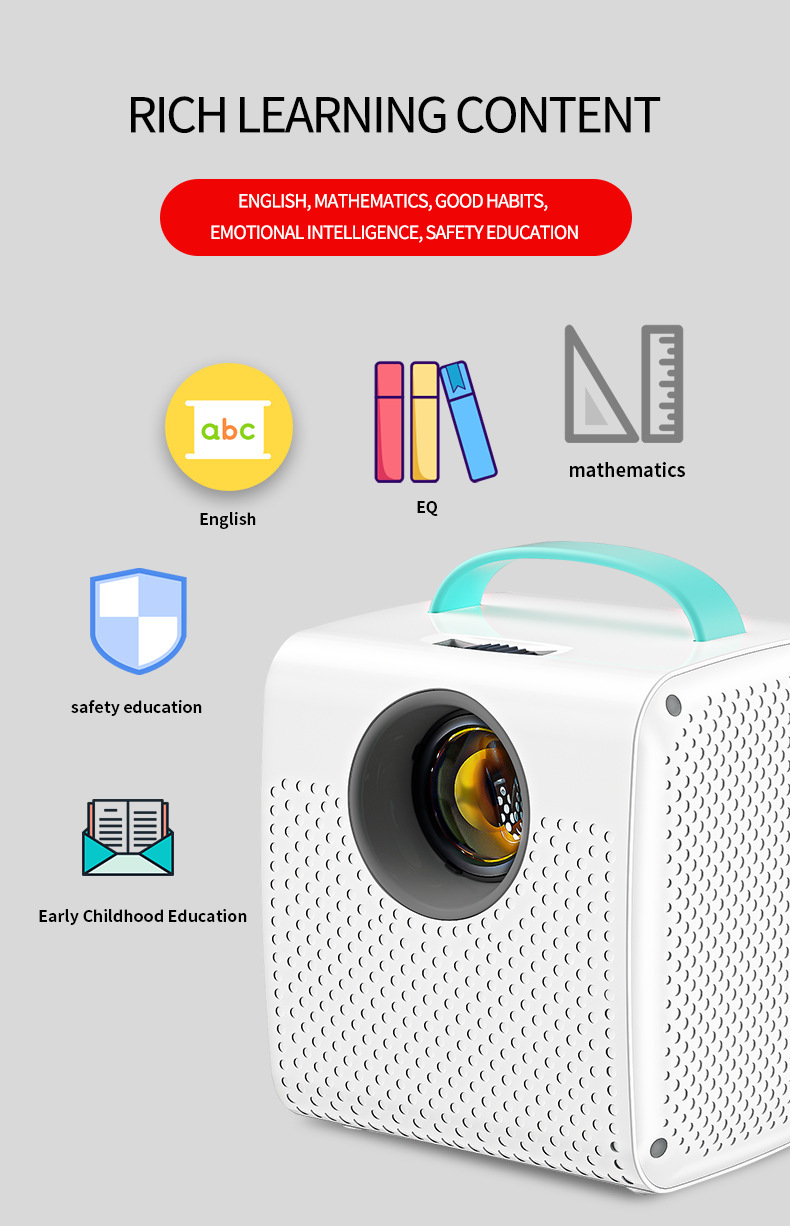 Dış Ticaret Yeni Model Q2 Mini Projeksiyon Cihazı Ev Kullanımı HD Telefon Kablosuz Ev Sinema Ekran Yayını Taşınabilir Projektor