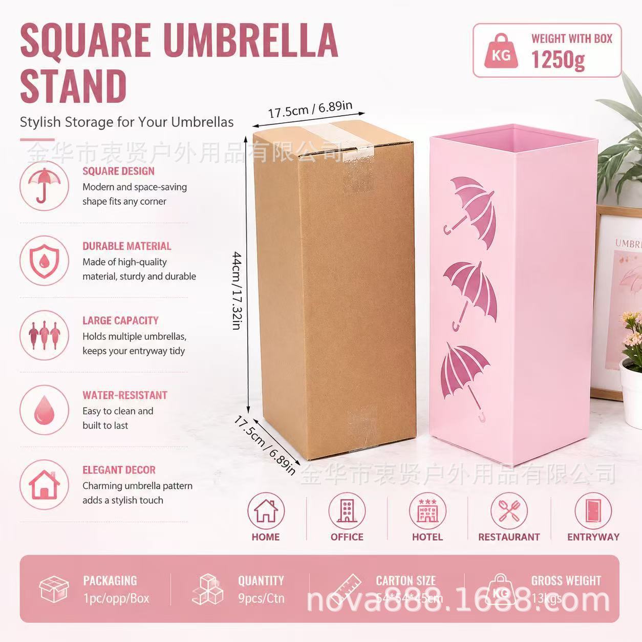 Cross-Border Umbrella Stand, Dried Flower Holder, Lobby Decoration, Fishing Rod Storage Bucket, Newspaper Storage, Metal Umbrella Rack, Wholesale in Stock