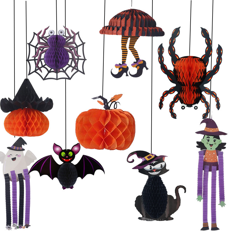 Halloween Decoration Props DIY Retractable Hangings New Ghost Festival Bar Scene Atmosphere Decoration Pendant