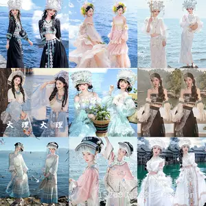 Photo Studio New Summer Miao and Dai Ethnic Style Yunnan Dali Personal Travel Photography Art Photo Clothing