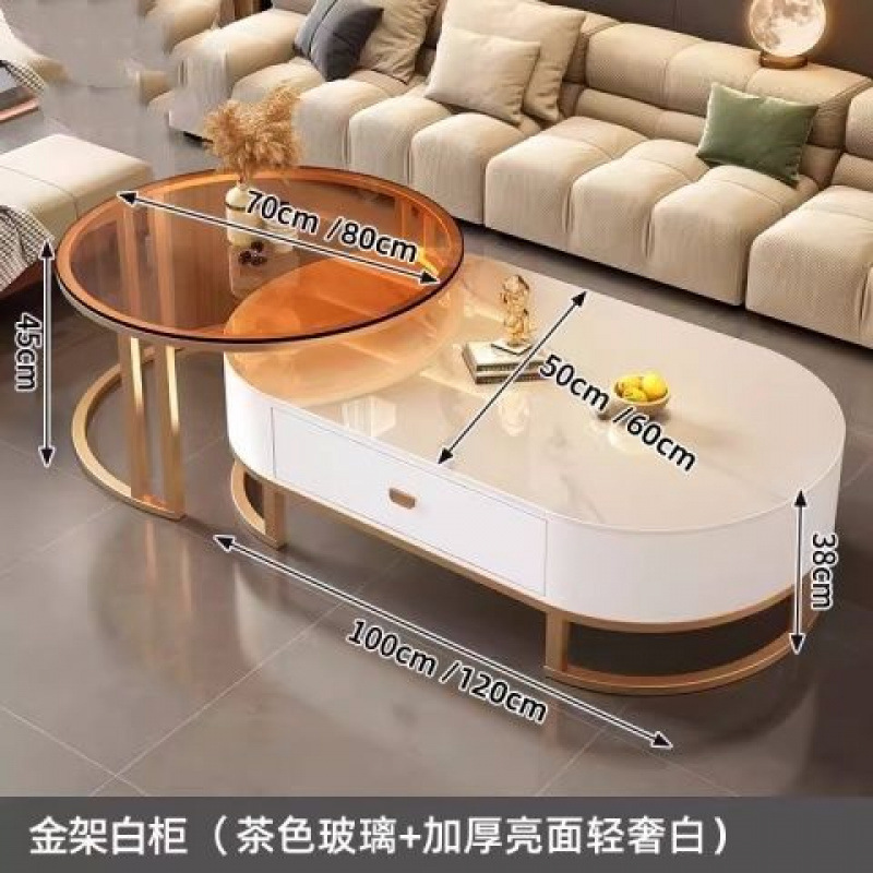 +업그레이드 [골드 프레임 화이트 캐비닛] 스노우 마운틴 화이트 슬레이트 + 브라운 유리++