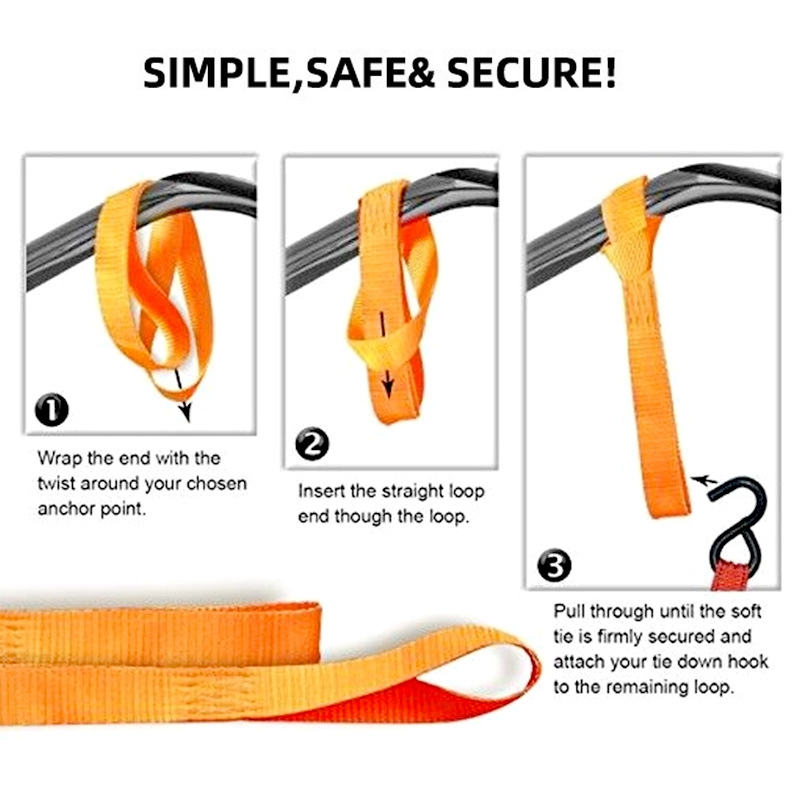 Cinta de anillo de motocicleta gancho multifuncional con cordón de carro vinculante equipaje vinculante cinturón de Unión multiusos