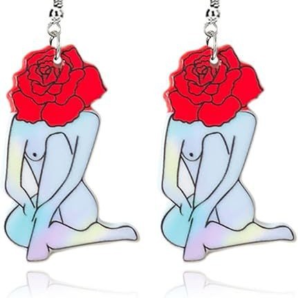 Cross-Border Sexy Glossy Beauty Mushroom Acrylic Jewelry DIY Pendant Earrings Necklace Jewelry Accessories Acrylic