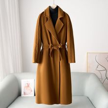 少量服饰女士30%羊绒70%细支羊毛呢外套2025年秋冬新款双面尼大衣