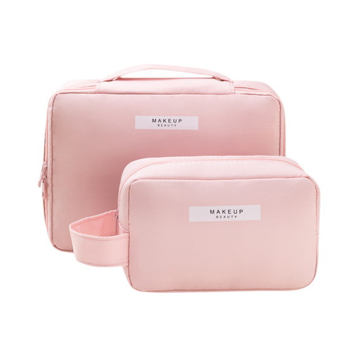 Cross-border travel cosmetic bag with large capacity and good looks ins style portable female cosmetics large pink storage bag