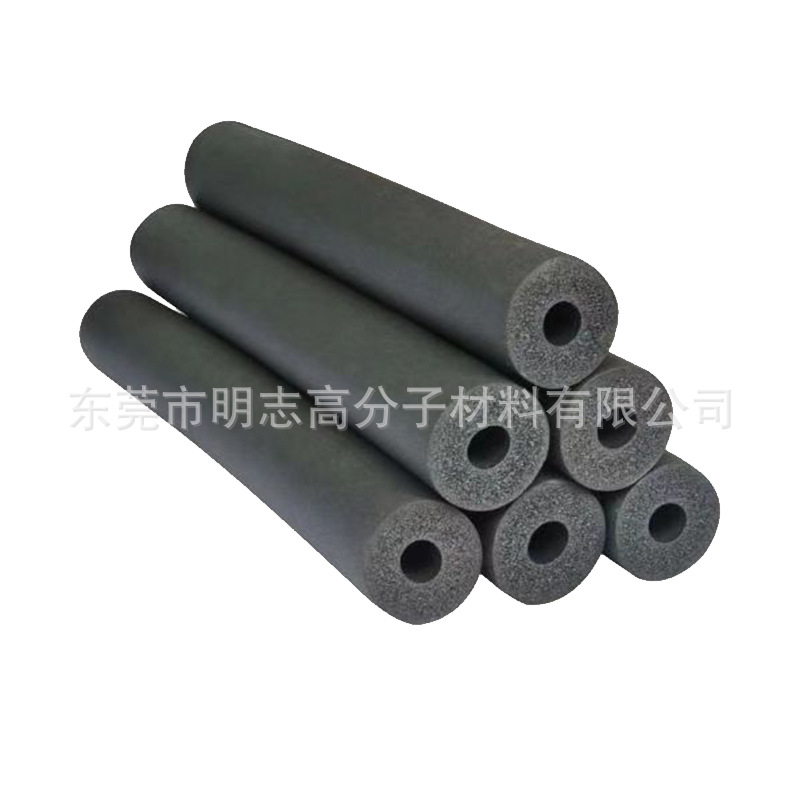 空调橡塑保温管 塑胶笔杆泡棉空心管 黑色nbr阻燃橡塑发泡保温管