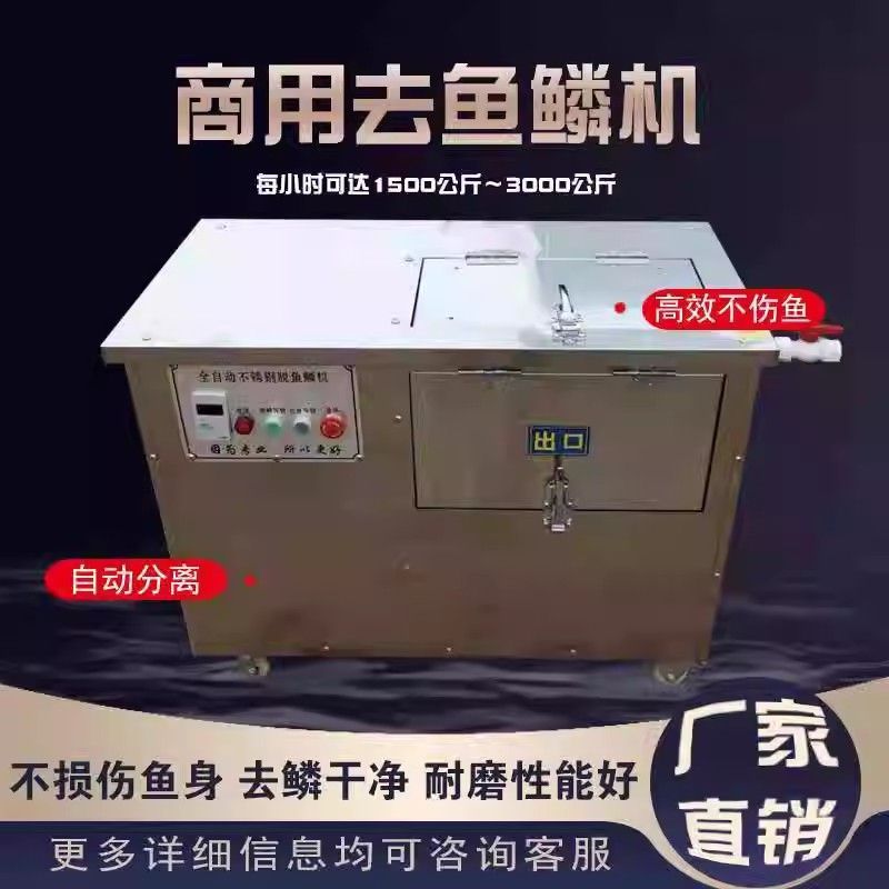 大型商用鱼鳞机全自动鱼鳞刨刮除鱼鳞机不锈钢脱鱼鳞机除去鱼鳞机