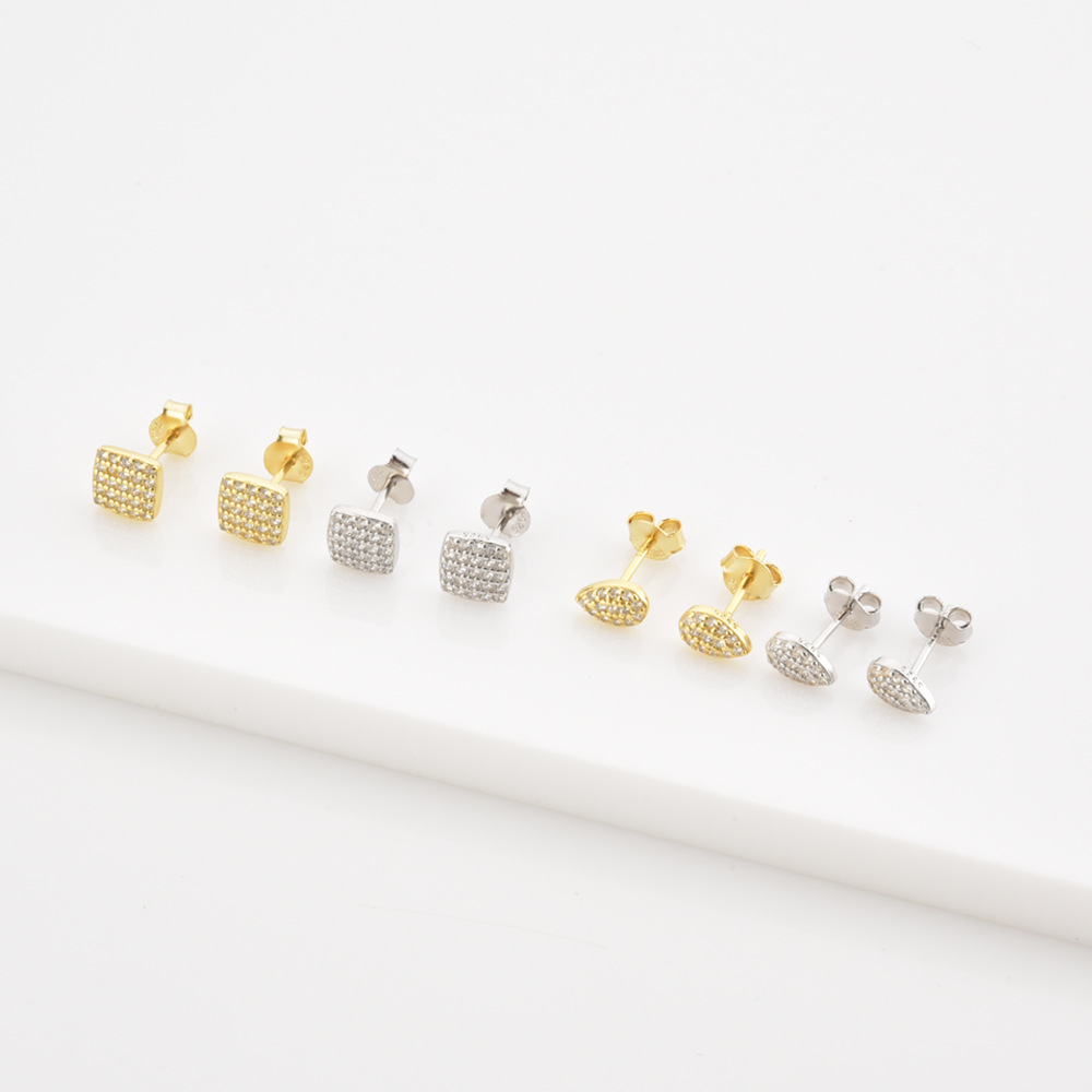 4g Weight 0.05µm-0.08µm Gold Plating Thickness Electroplating Gold Plating Process 925 Sterling Silver Ear Needle Material 18K Real Gold Plated, Platinum Plated Plating Material Zircon Inlay Material Ear Studs Classification 1 Pair Quantity Holiday, Daily Occasion 925 Sterling Silver Material Round, Square, Water Droplets Pattern Women's Gender Simple Style, Shiny Style Inlay Craft 1 Pair 925 Sterling Silver Zircon Round Square Water Droplets Ear Studs 无
