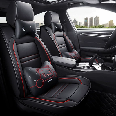 2020 new car seat cushion all-inclusive full leather/leather Ice Silk cartoon four seasons available Taobao Tmall and other generation hair (Four Seasons Pad)