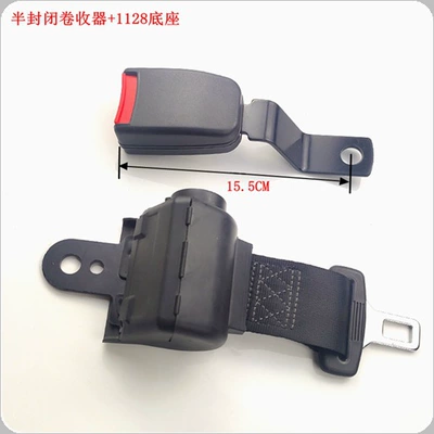 Golf Carts, Buses, and Forklifts, Car seat belt - black-semi-closed-1128-base