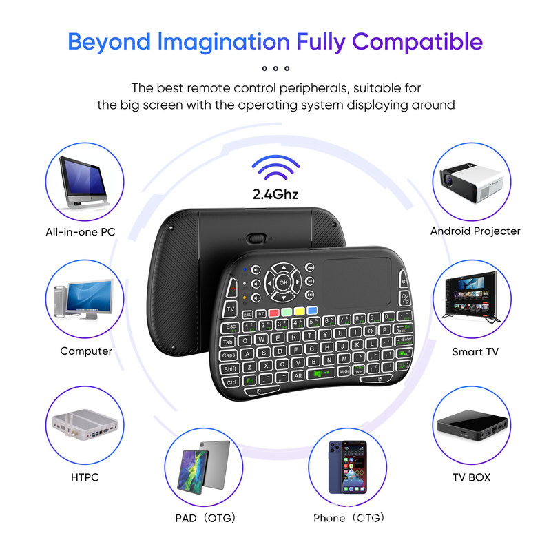 Mini Wireless Keyboard Touch Air Mouse Voice Control with Learning Infrared Remote Control Integrated M9 Air Mouse Backlit Keyboard Mini Wireless Keyboard Touch Air Mouse Voice Control with Learning Infrared Remote Control Integrated M9 Air Mouse Backlit Keyboard