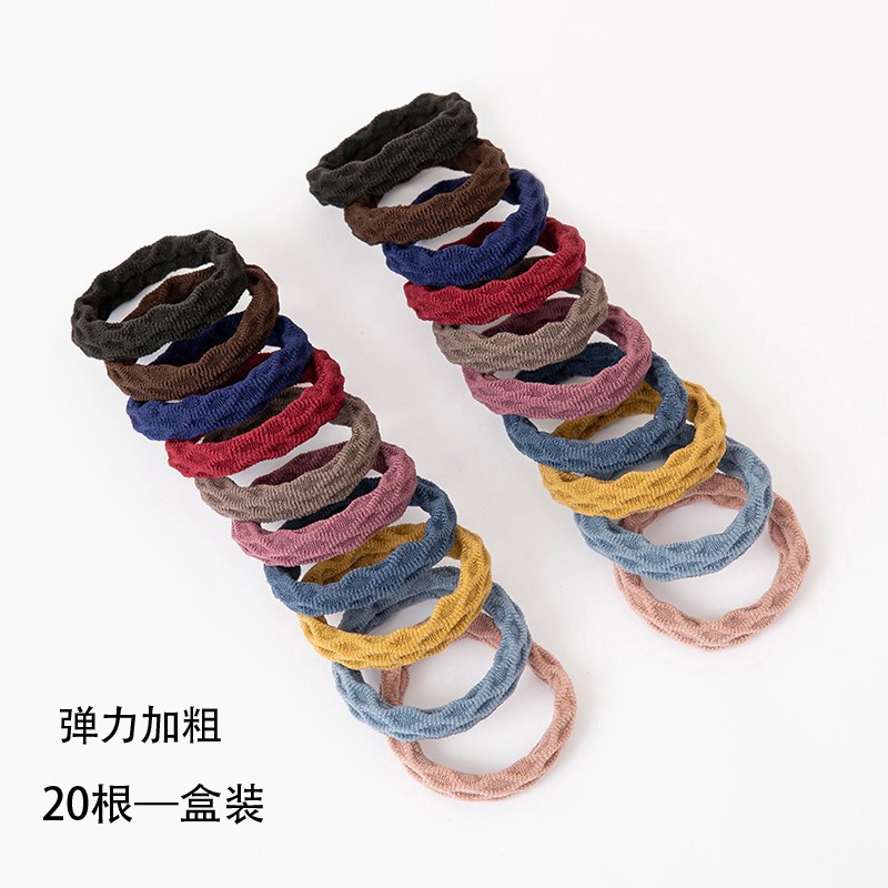 Corea del Sur diadema de alta banda de goma elástica duradera niñas lazo banda de pelo Cola de Caballo cuerda de pelo grueso tocado temperamento simple