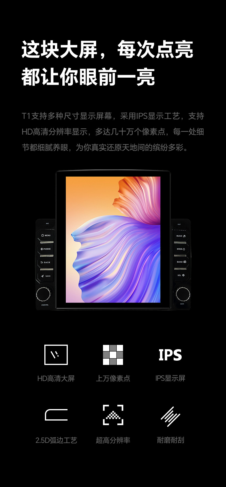 Transformers 9.7 Vertical Screen Android Gps Car-Mounted Large Screen Dvd Navigation System with Wireless Carplay