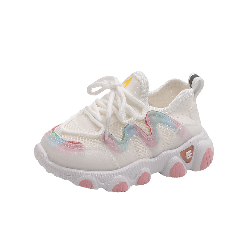 Sport per bambini Primavera e autunno Nuova suola morbida super leggera Maglia traspirante per ragazza casual Piccola bianca per imparare a camminare_voghion.com