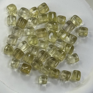 Natural Citrine Sugar Cubes, Jelly Beans, Irregular Cube Rubik's Cube Ice Cubes, Lemon Citrine Sugar Cubes DIY Accessories