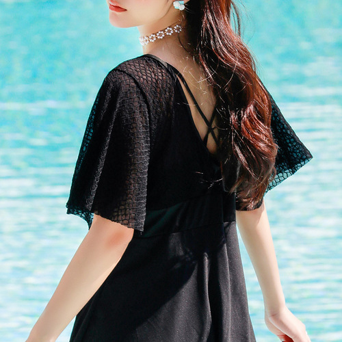 Women's Plus-Size Luxury New Style One-Piece Swim Dress Slimming Stomach Covering Conservative Cupping Fat mm Hot Spring Swimwear Wholesale