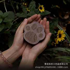 跨境木质宠物骨灰盒爪子形猫咪狗狗胡须收纳盒殡葬宠物棺材纪念盒
