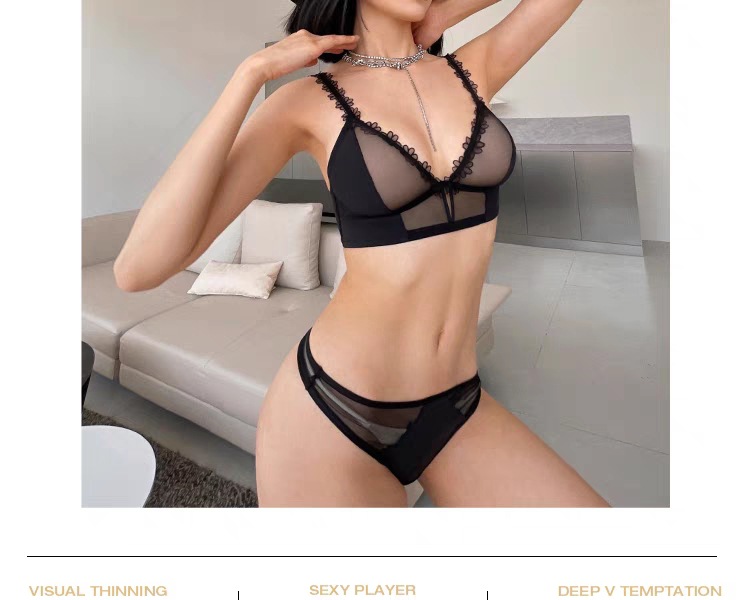 Lenjerie intimă sexy pentru femei, dantelă brodată, distracție franceză, tentație, colectare, sutien mic, afișare, set mare de sutien_voghion.com