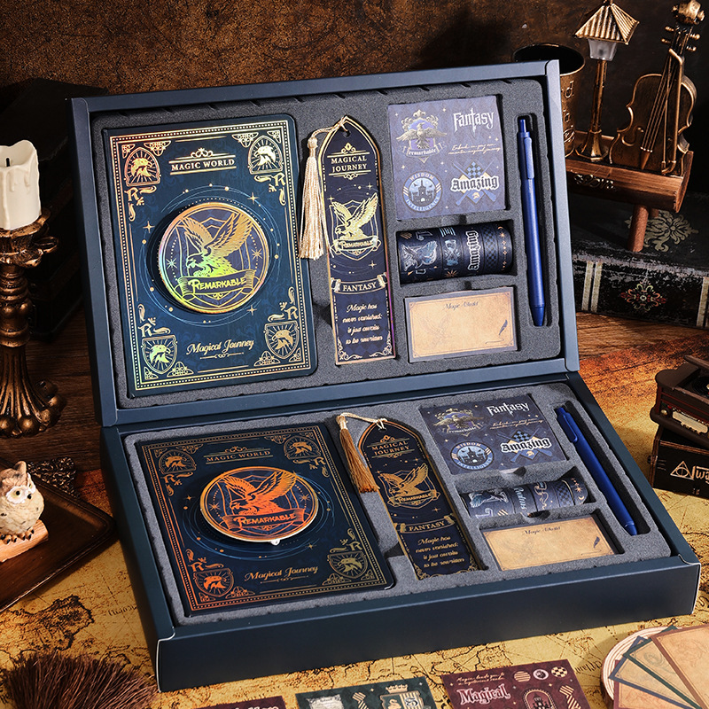Magic Academy Notebook Set Gift Box Notebook Harry Potter Ledger High-Looking Notepad Elementary School Student