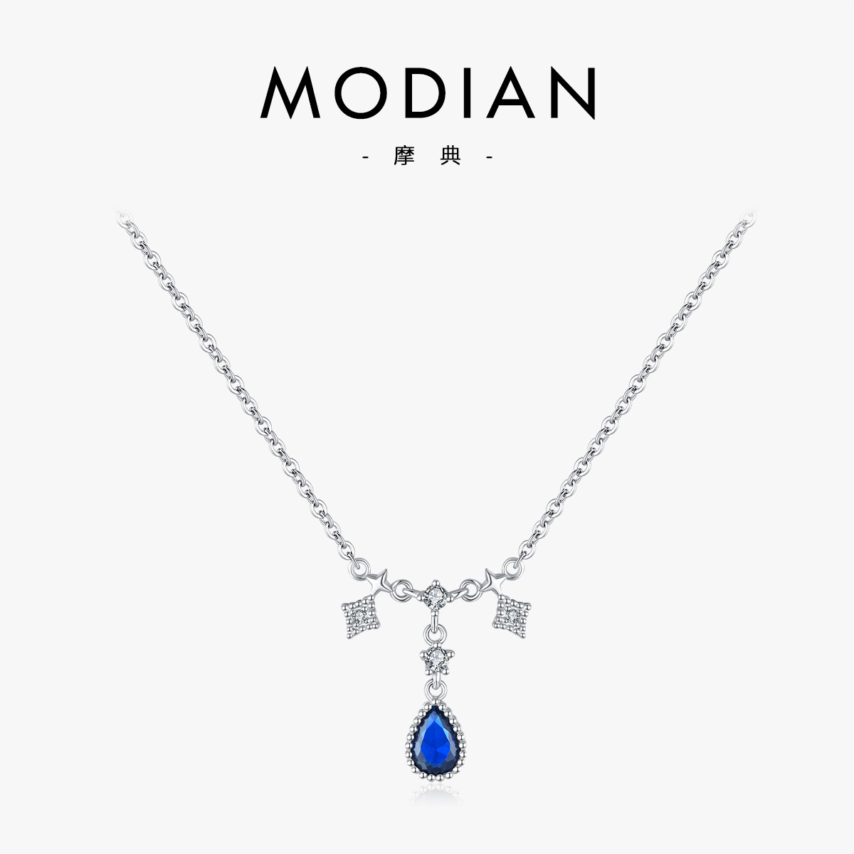 Stone inlay drop-shaped