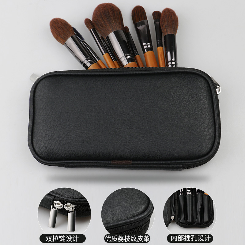 In-Stock Transparent Makeup Brush Bag, Portable Clutch Storage Bag, Zipper Pouch, Blush and Beauty Makeup Organizer