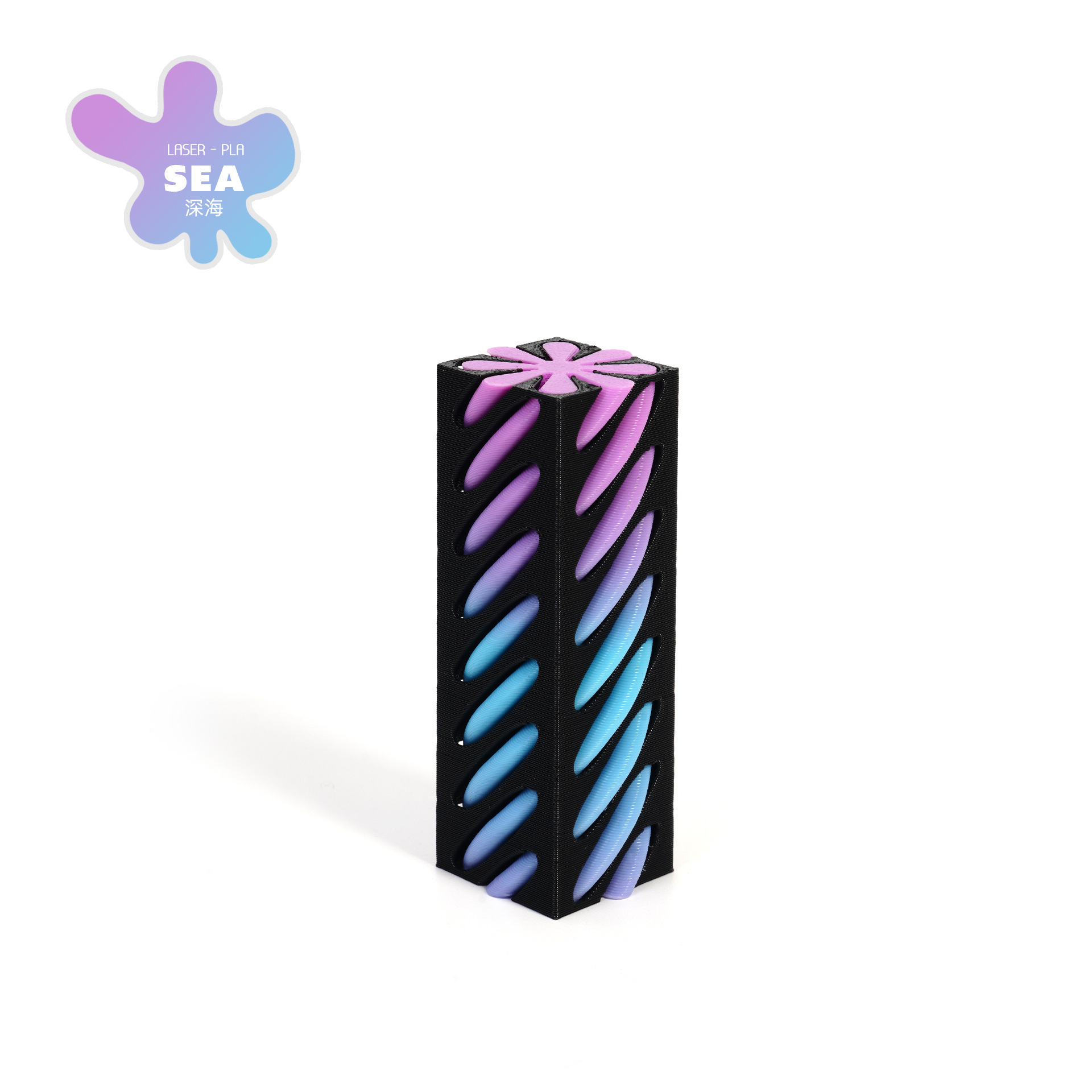 Explosiones transfronterizas de impresión 3D columna cuadrada giratoria de empuje de descompresión juguetes de regalo creativo fábrica directa juguetes de impresión 3D